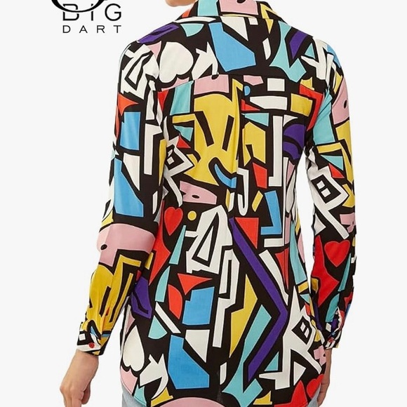 Big Dart Colorful Button Down Blouse EUR 48 - Picture 3 of 6